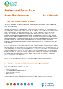 Professional Focus Paper  Course: Music Technology Level: National 4