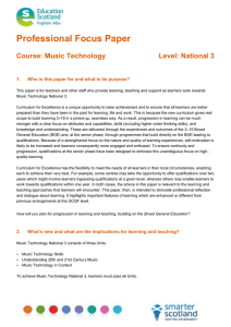 Professional Focus Paper  Course: Music Technology Level: National 3