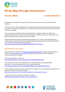 Route Map through Assessment  Course: Music Level: National 5