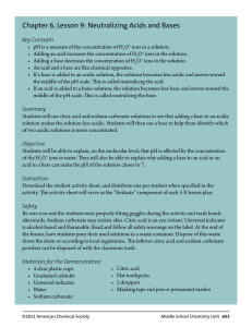 Chapter 6, Lesson 9: Neutralizing Acids and Bases