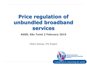 Price regulation of unbundled broadband services