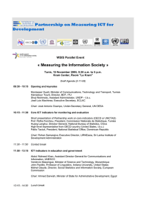 Partnership on Measuring ICT for Development  « Measuring the Information Society »