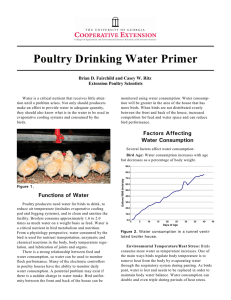 Poultry Drinking Water Primer Brian D. Fairchild and Casey W. Ritz