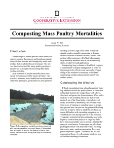 Composting Mass Poultry Mortalities Introduction Casey W. Ritz Extension Poultry Scientist