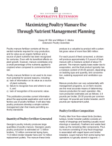 Maximizing Poultry Manure Use Through Nutrient Management Planning