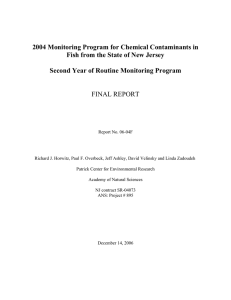 2004 Monitoring Program for Chemical Contaminants in