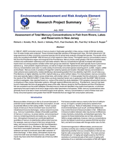 Research Project Summary Environmental Assessment and Risk Analysis Element July, 2002