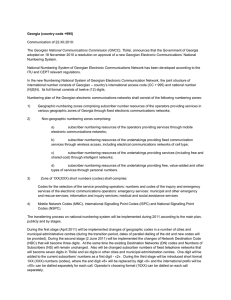 Georgia (country code +995)  Georgian National Communications Commission (GNCC)