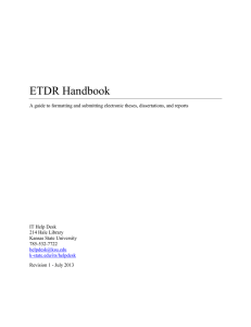 ETDR Handbook