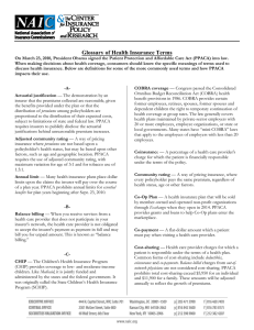 Glossary of Health Insurance Terms