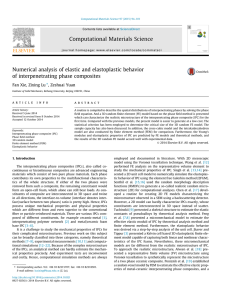 Numerical analysis of elastic and elastoplastic behavior of interpenetrating phase composites