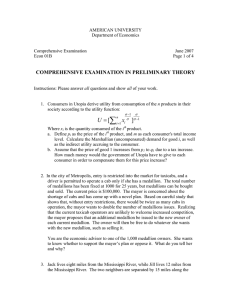 COMPREHENSIVE EXAMINATION IN PRELIMINARY THEORY