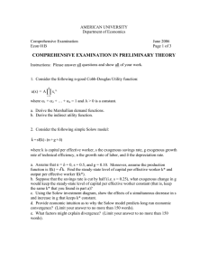 COMPREHENSIVE EXAMINATION IN PRELIMINARY THEORY