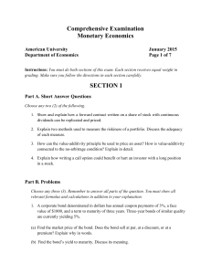 Comprehensive Examination Monetary Economics  SECTION 1