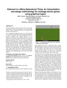 Kaboom! and design methodology for message-driven games using graphical logics