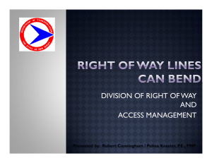 DIVISION OF RIGHT OF WAY AND ACCESS MANAGEMENT