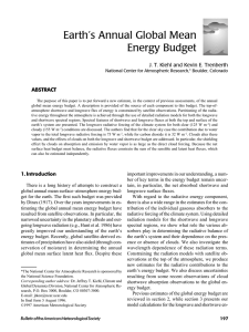 Earth’s Annual Global Mean Energy Budget ABSTRACT