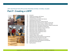 Part F: Creating a LRFP