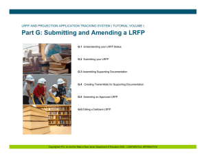 Part G: Submitting and Amending a LRFP G.1 G.2