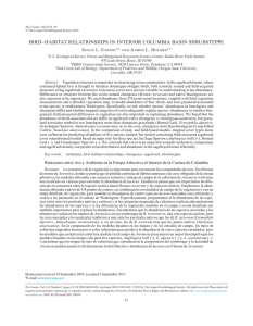 BIRD–HABITAT RELATIONSHIPS IN INTERIOR COLUMBIA BASIN SHRUBSTEPPE S L. E A