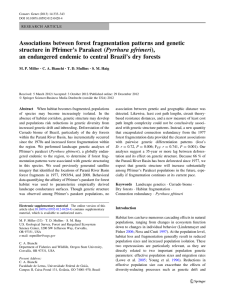 Associations between forest fragmentation patterns and genetic