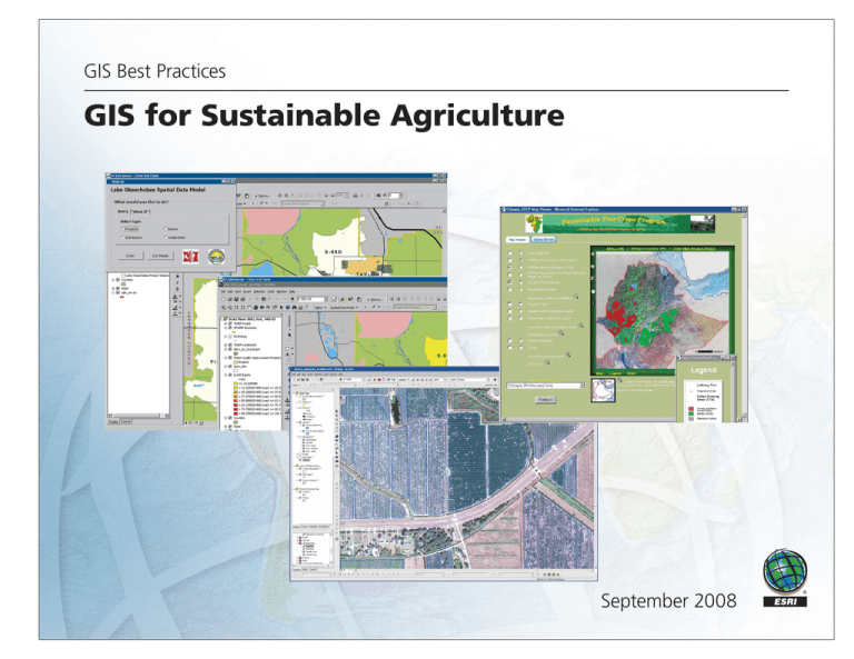 GIS For Sustainable Agriculture GIS Best Practices September 2008