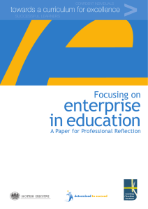 enterprise Focusing on towards a curriculum for excellence