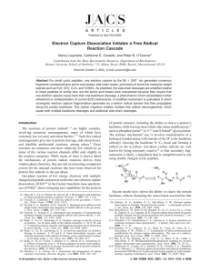 Electron Capture Dissociation Initiates a Free Radical Reaction Cascade