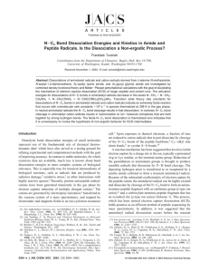 N C Bond Dissociation Energies and Kinetics in Amide and