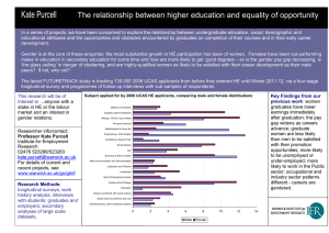 Kate Purcell The relationship between higher education and equality of opportunity