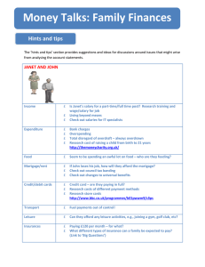 Money Talks: Family Finances Hints and tips