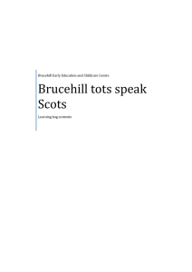 Brucehill tots speak Scots  Brucehill Early Education and Childcare Centre