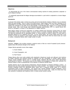 Experiment:  Fatigue  Testing