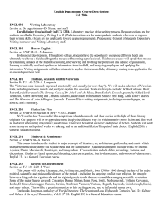 English Department Course Descriptions Fall 2006