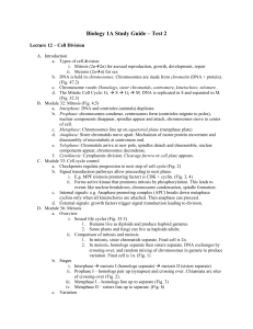 Biology 1A Study Guide – Test 2