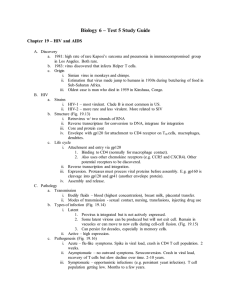 Biology  6 – Test 5 Study Guide