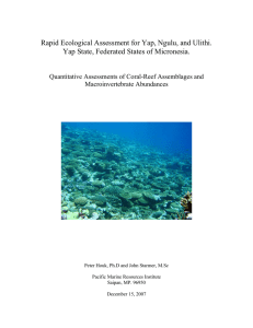 Rapid Ecological Assessment for Yap, Ngulu, and Ulithi.