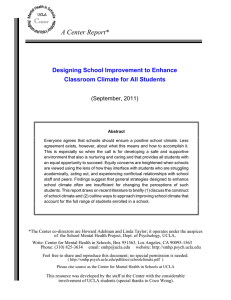 A Center Report* Designing School Improvement to Enhance (September, 2011)