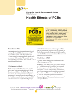 Health Effects of PCBs Center for Health, Environment &amp; Justice PCBs Factsheet