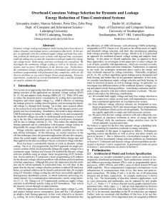 Overhead-Conscious Voltage Selection for Dynamic and Leakage