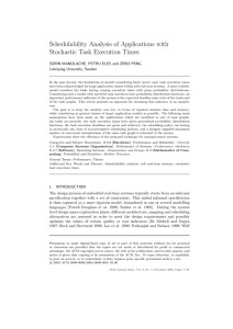 Schedulability Analysis of Applications with Stochastic Task Execution Times Link¨