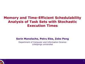 Memory and Time-Efficient Schedulability Analysis of Task Sets with Stochastic Execution Times