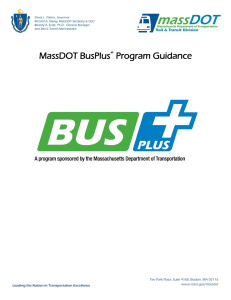 MassDOT BusPlus Program Guidance  +