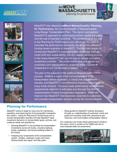 MassDOT has released Long-Range Transportation Plan.  The report summarizes we
