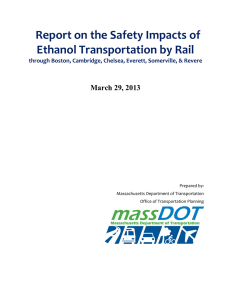 Report on the Safety Impacts of Ethanol Transportation by Rail