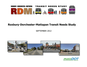 Roxbury-Dorchester-Mattapan Transit Needs Study SEPTEMBER 2012