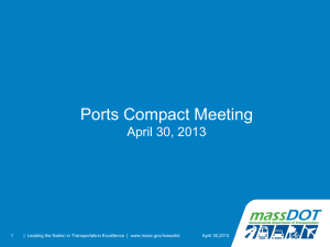 Ports Compact Meeting April 30, 2013 1 April 30,2013