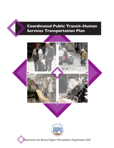 MPO Coordinated Public Transit–Human Services Transportation Plan