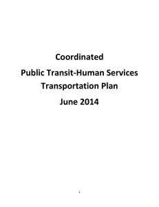 Coordinated Public Transit-Human Services Transportation Plan June 2014