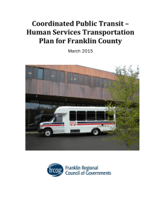Coordinated Public Transit – Human Services Transportation Plan for Franklin County